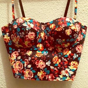 Flower bustier top